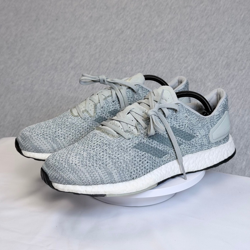 Adidas PureBoost DPR Grey Knit Running Shoes B75672 Mens 10.5